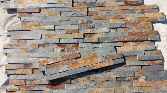 China China Rusty Slate Ledgestone Multicolor Slate Stone Panel Natural Stone Veneer for Fireplace supplier