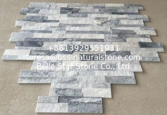 China Cloudy Grey Quartzite S Clad Stacked Stone,Split Face Quartzite Stone Cladding,Thin Stone Veneer supplier