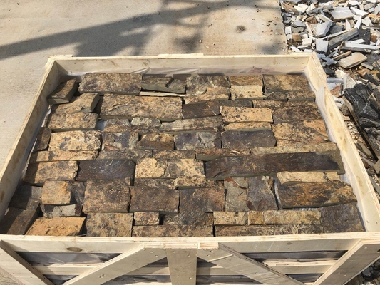China Iron Rust Sandstone Wall Tiles,Natural Retaining Wall Stone,Rusty Stacked Stone,Sandstone Wall Cladding supplier