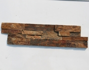 China Rusty Slate Z Panel,Natural Stone Cladding,Bronze Ledgestone,Multicolor Slate Stacked Stone Veneer
