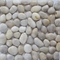White Pebble Mosaic,White Cobble Stone On Mesh,River Stone Mosaic Sheet,Meshed Pebbles supplier