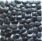 Black Pebble Mosaic,Black Cobble Stone On Mesh,River Stone Mosaic Sheet,Meshed Pebbles supplier